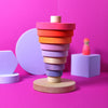 Grimm's Large Conical Tower Neon Pink | Conscious Craft